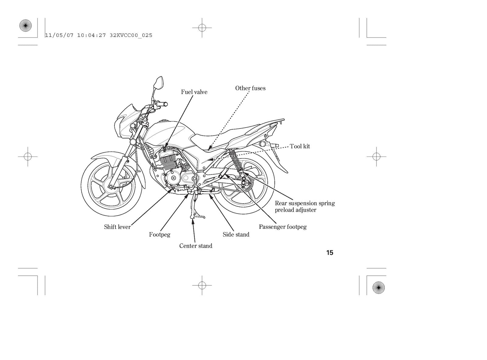 HONDA GLH125 SH Motorcycle Owners Manual 2011 - STEEL WIRE BOUND - TOUGH COVERS