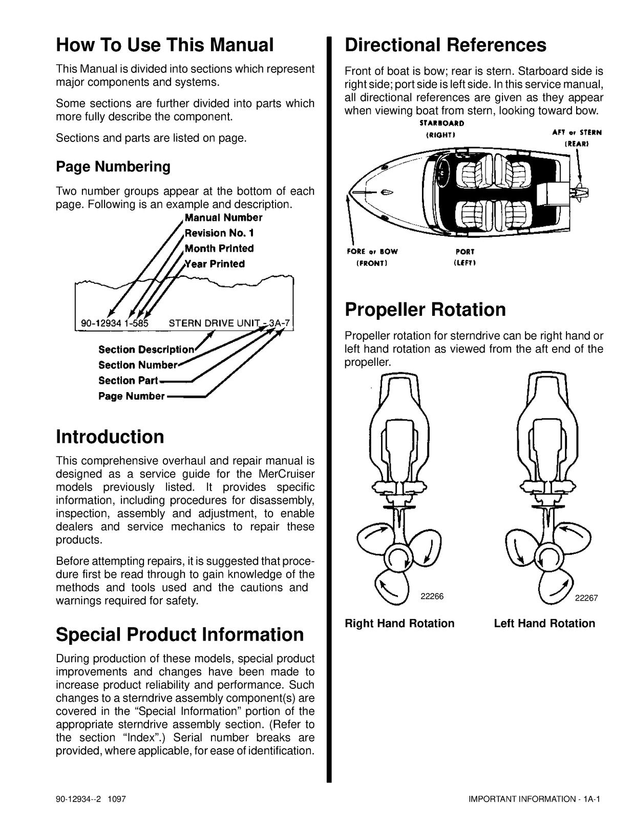 MERCURY MERCRUISER R MR Alpha One Alpha One SS Service Manual 1997 - WIRE BOUND