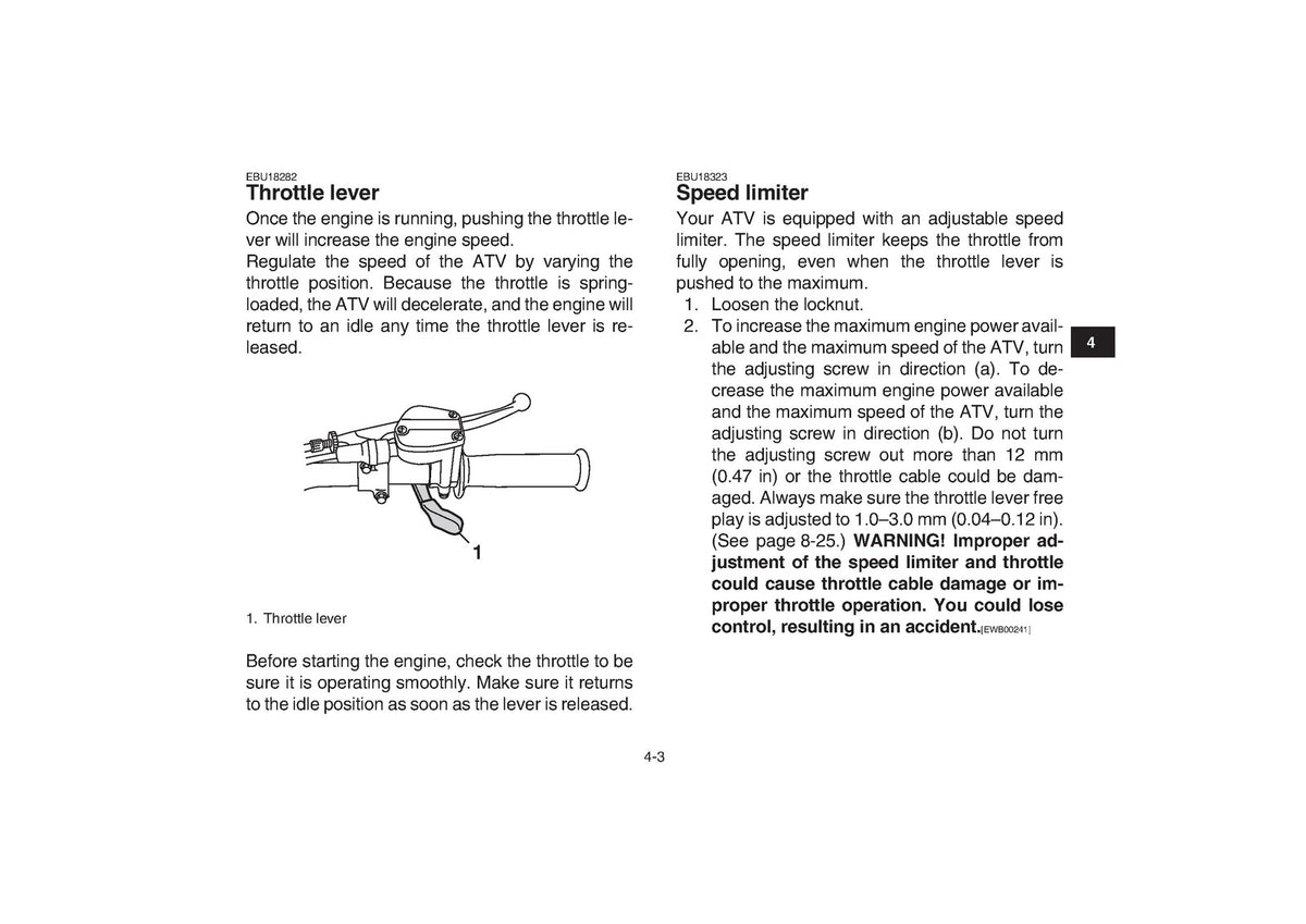 YAMAHA YFM125GA Grizzly 125 ATV Owners Manual 2010 - WIRE BOUND - TOUGH COVERS