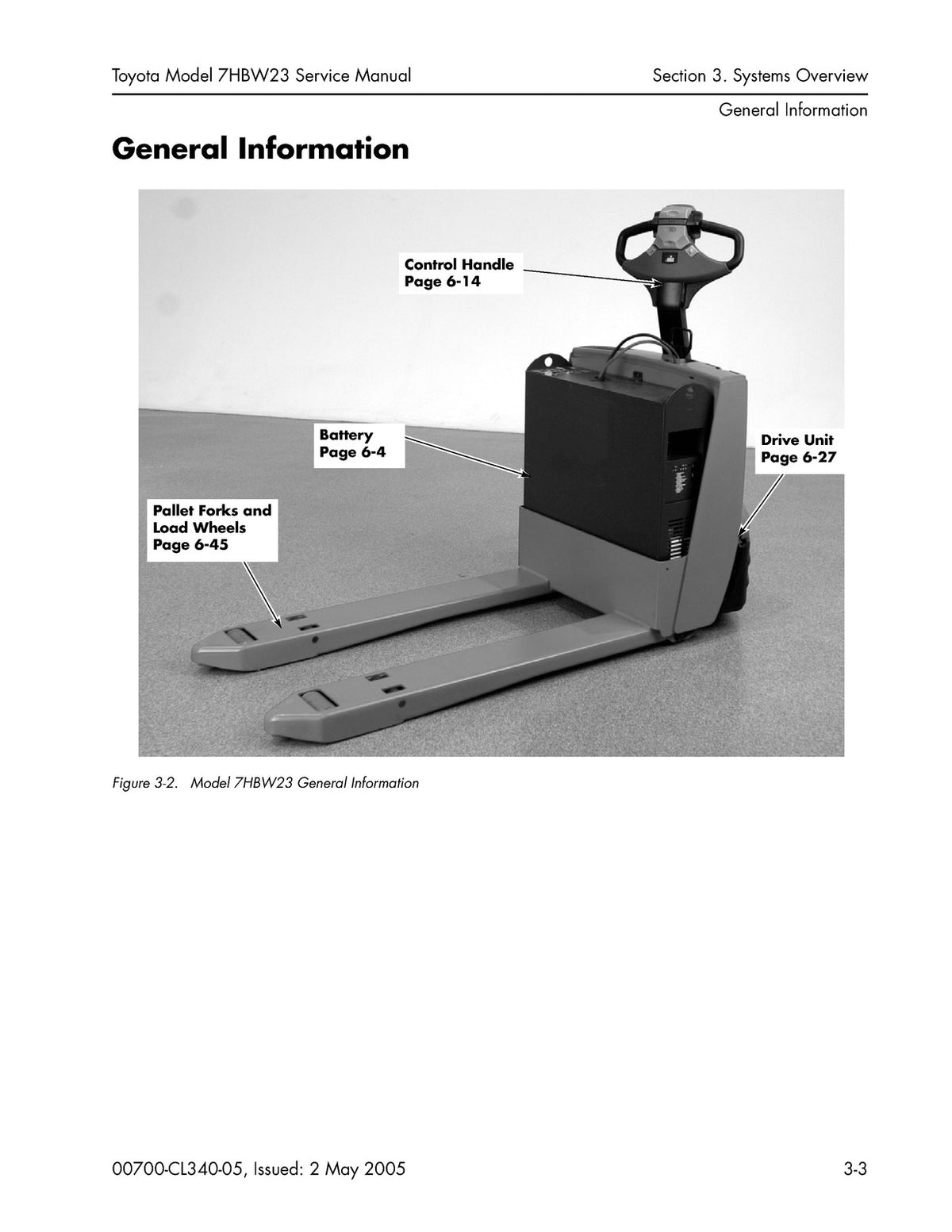 TOYOTA 7HBW23 Walkie Pallet Service & Parts Manual BUNDLE - WIRE BOUND - COVERS