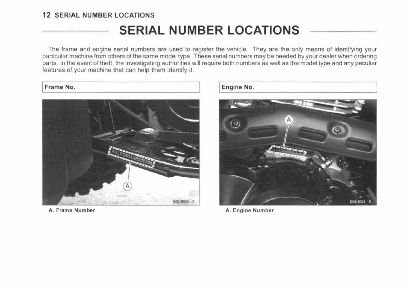 KAWASAKI Bayou 250 Owners Manual 2005 - STEEL WIRE BOUND - PROTECTIVE COVERS