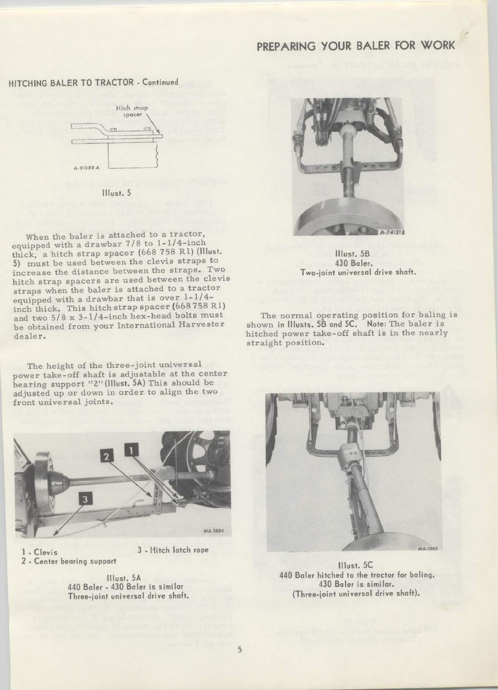 INTERNATIONAL HARVESTER 430 440 BALER OPERATORS MANUAL - WIRE BOUND - COVERS
