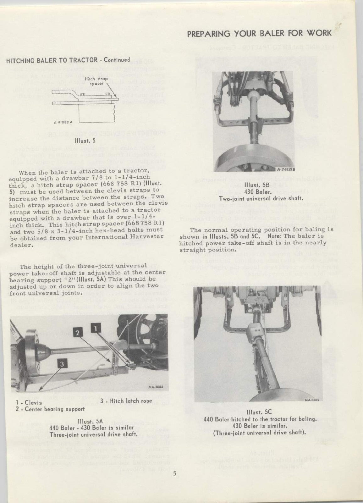 INTERNATIONAL HARVESTER 430 440 BALER OPERATORS MANUAL - WIRE BOUND - COVERS