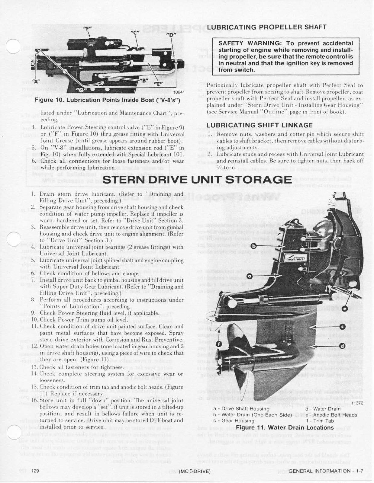 MERCURY MERCRUISER MCM 120 140 165 470 485 898 228 260 Service Manual 1986