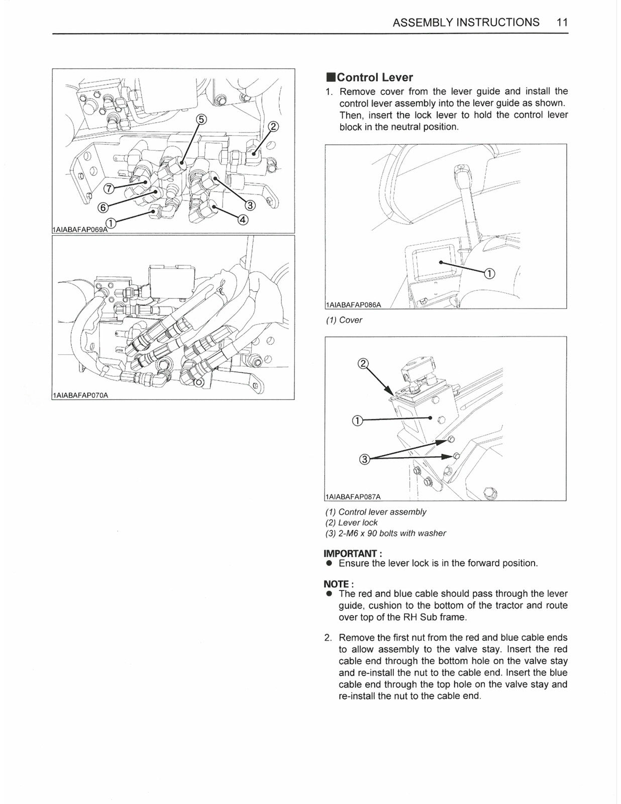 KUBOTA LA1065A Front Loader Assembly Parts & Operators Manual BUNDLE