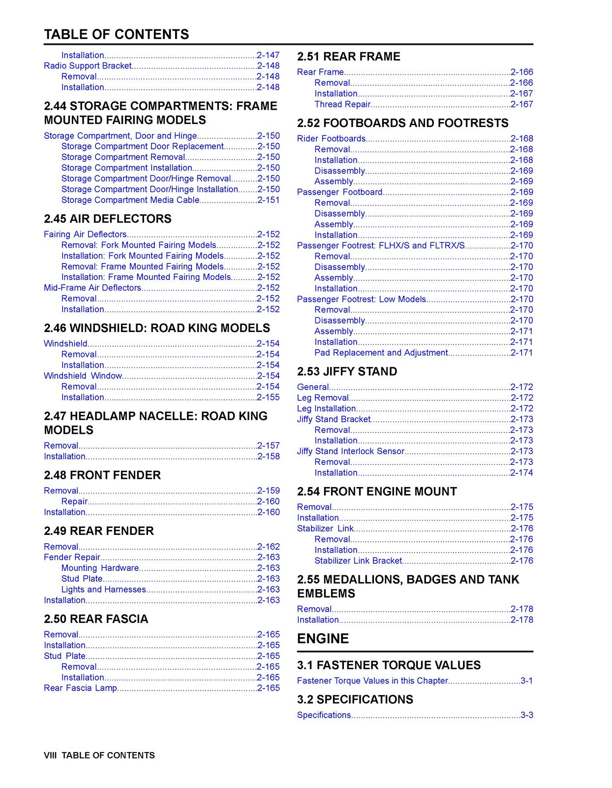 HARLEY DAVIDSON Touring Models Service Manual 2015 - BOUND - COVERS - FOLDOUTS
