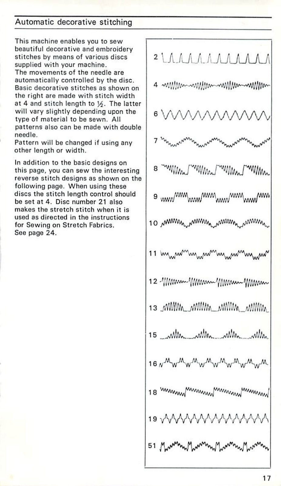 FRISTER ROSSMANN 504 Free Arm Sewing Machine Instruction Manual - WIRE BOUND