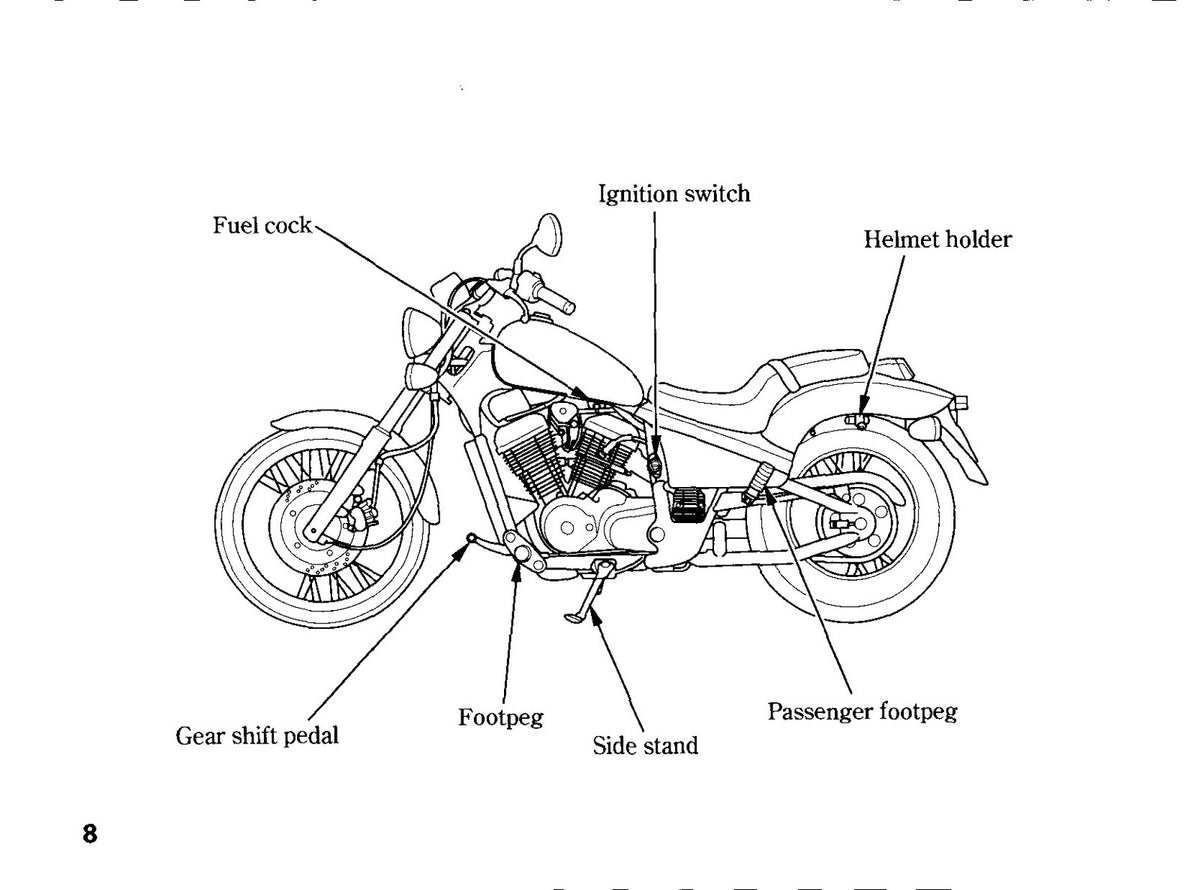 HONDA VT600C Owners Manual 1997 - BOUND - COVERS - XL FOLDOUT PAGES