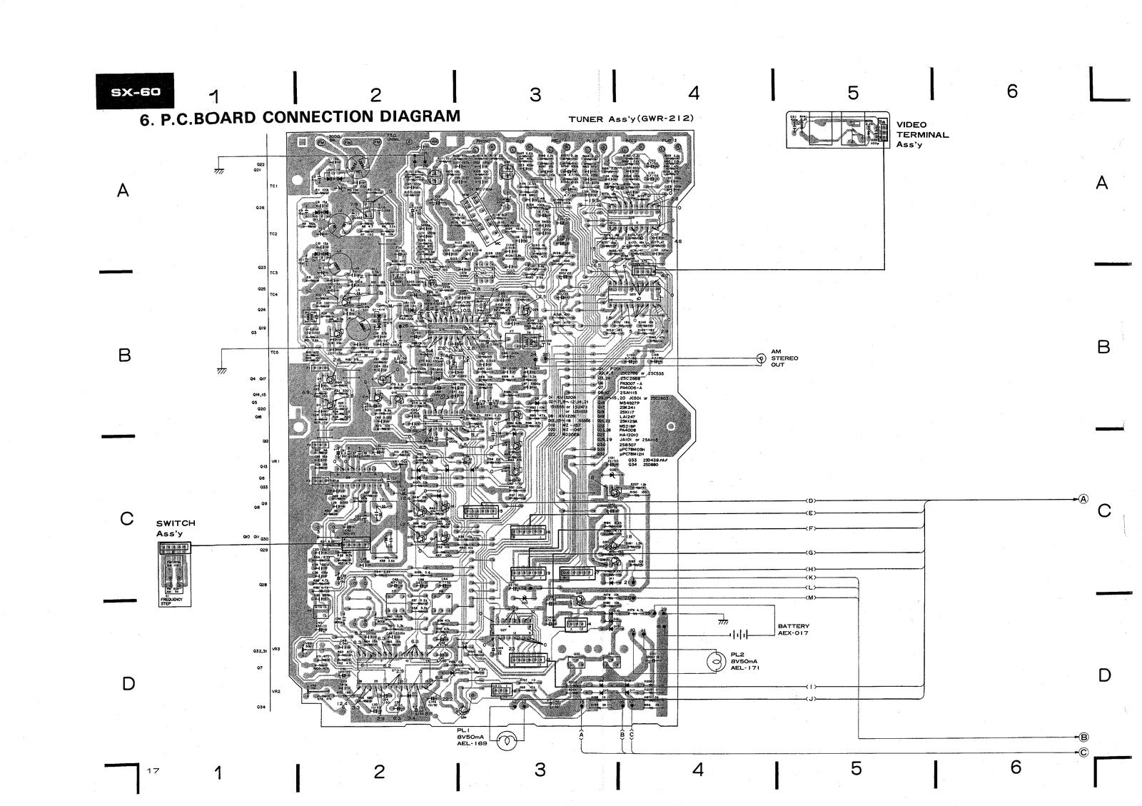 PIONEER SX-60 AM FM Stereo Receiver Service Manual 1983 - WIRE BOUND - COVERS