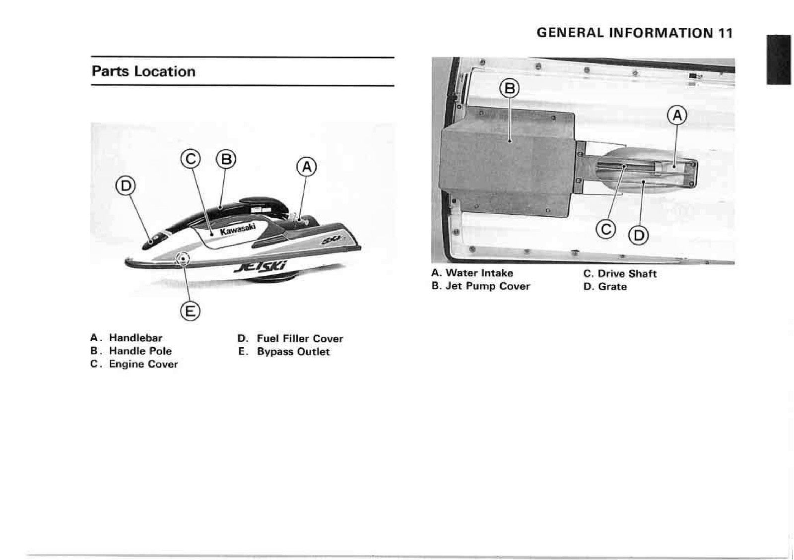 KAWASAKI 750 SXi Pro Watercraft Owners Manual - STEEL WIRE BOUND - TOUGH COVERS
