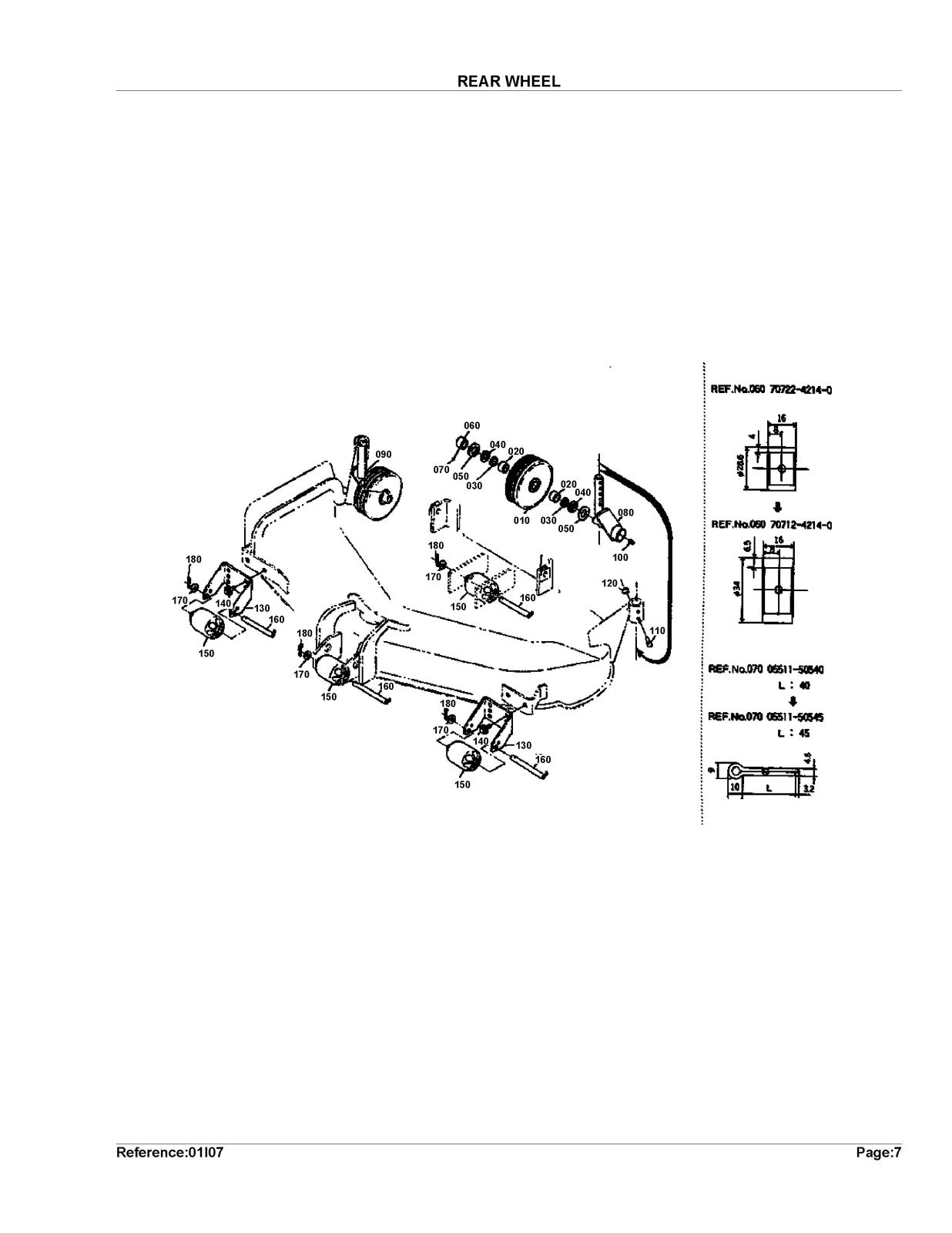 KUBOTA RC40-G Parts Manual - STEEL WIRE BOUND - PROTECTIVE COVERS