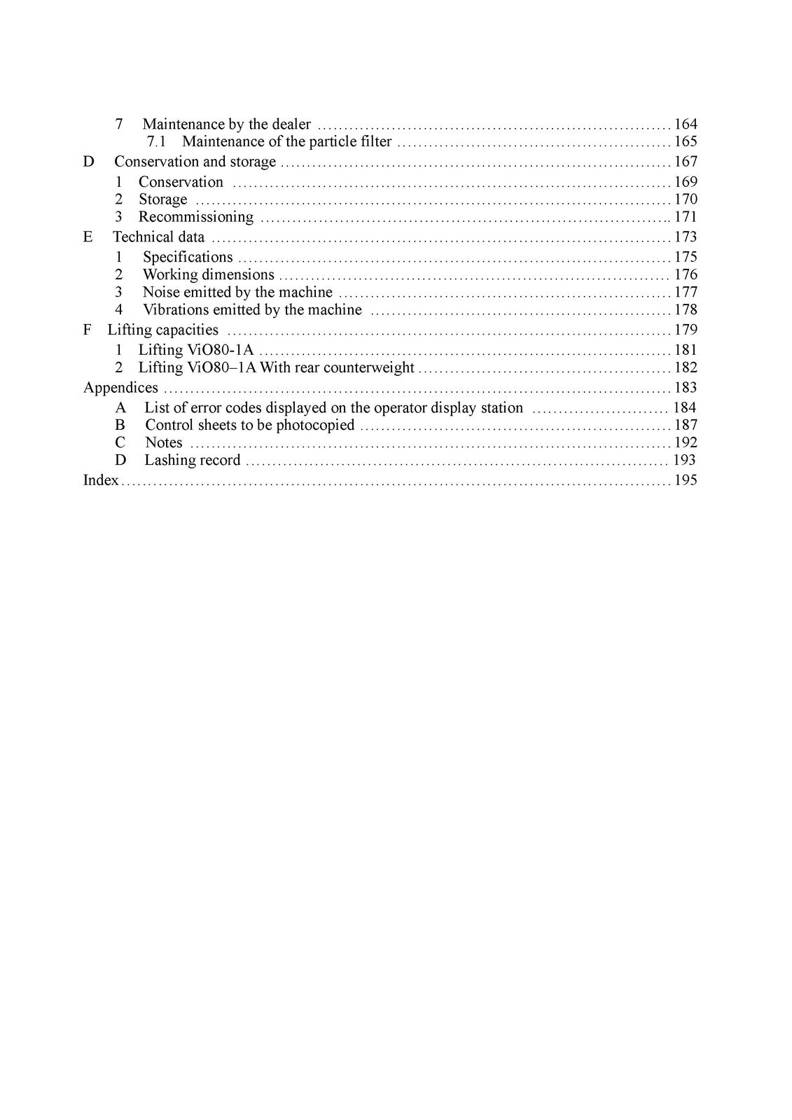 YANMAR ViO80-1A Excavator User Operation and Maintenance Manual - WIRE BOUND