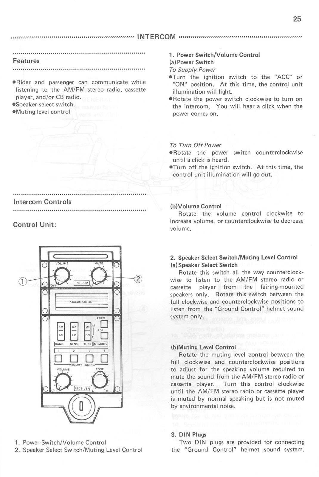 KAWASAKI Voyager Audio Systems Operators Manual 1984 - WIRE BOUND - TOUGH COVERS