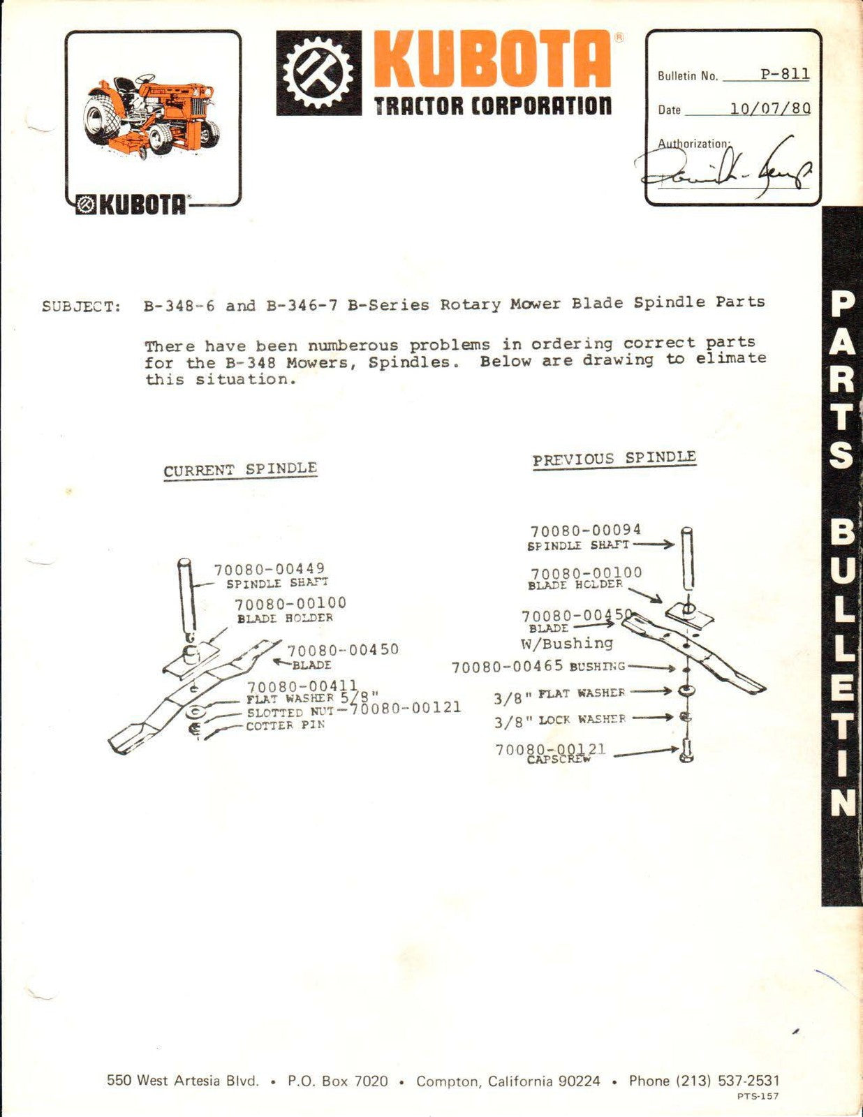 KUBOTA K-348-6 K-348-7 48 Inch Rotary Mower Manual - WIRE BOUND - TOUGH COVERS