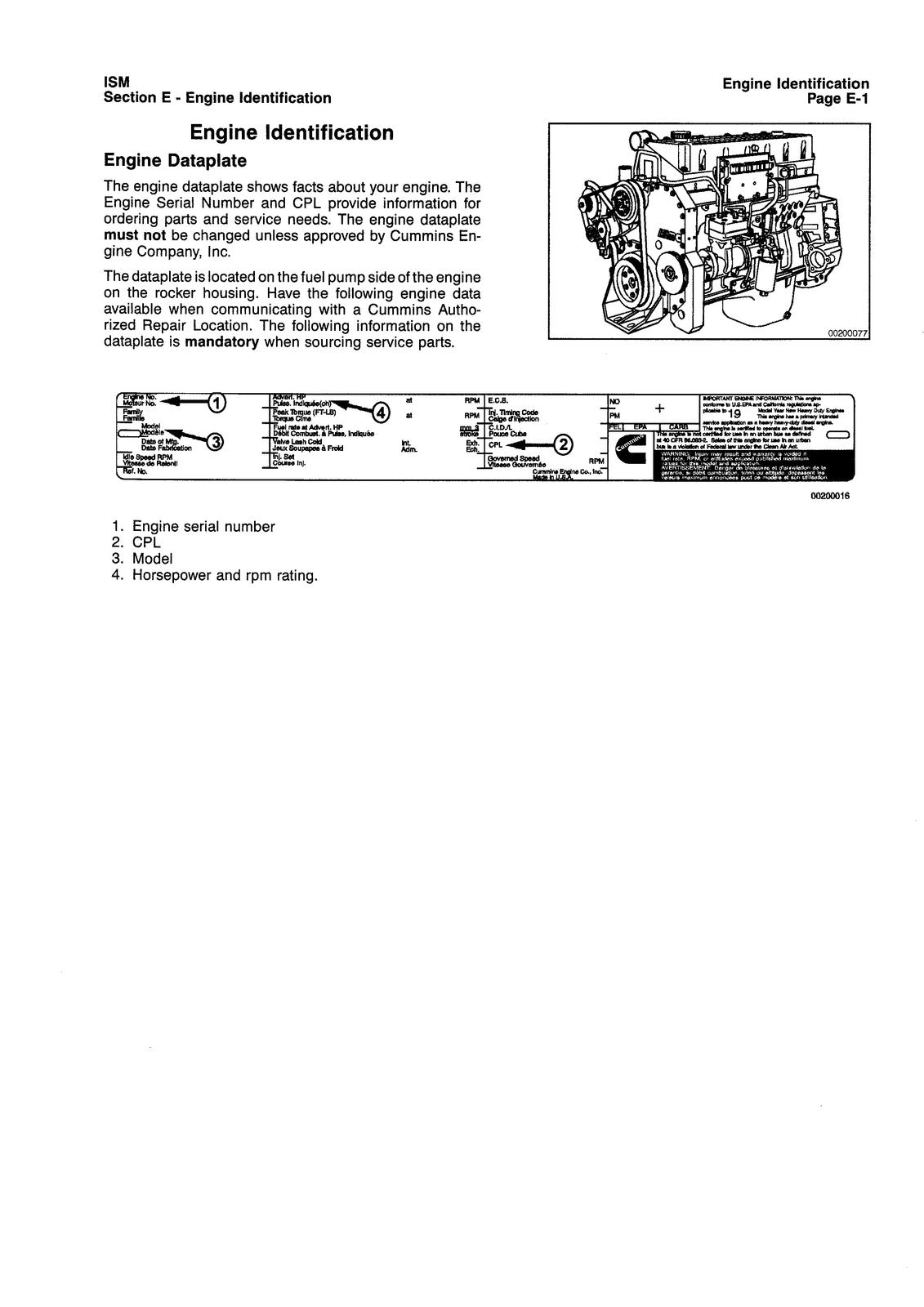 CUMMINS ISM QSM11 Series Troubleshooting And Repair Manual 2000 - WIRE BOUND