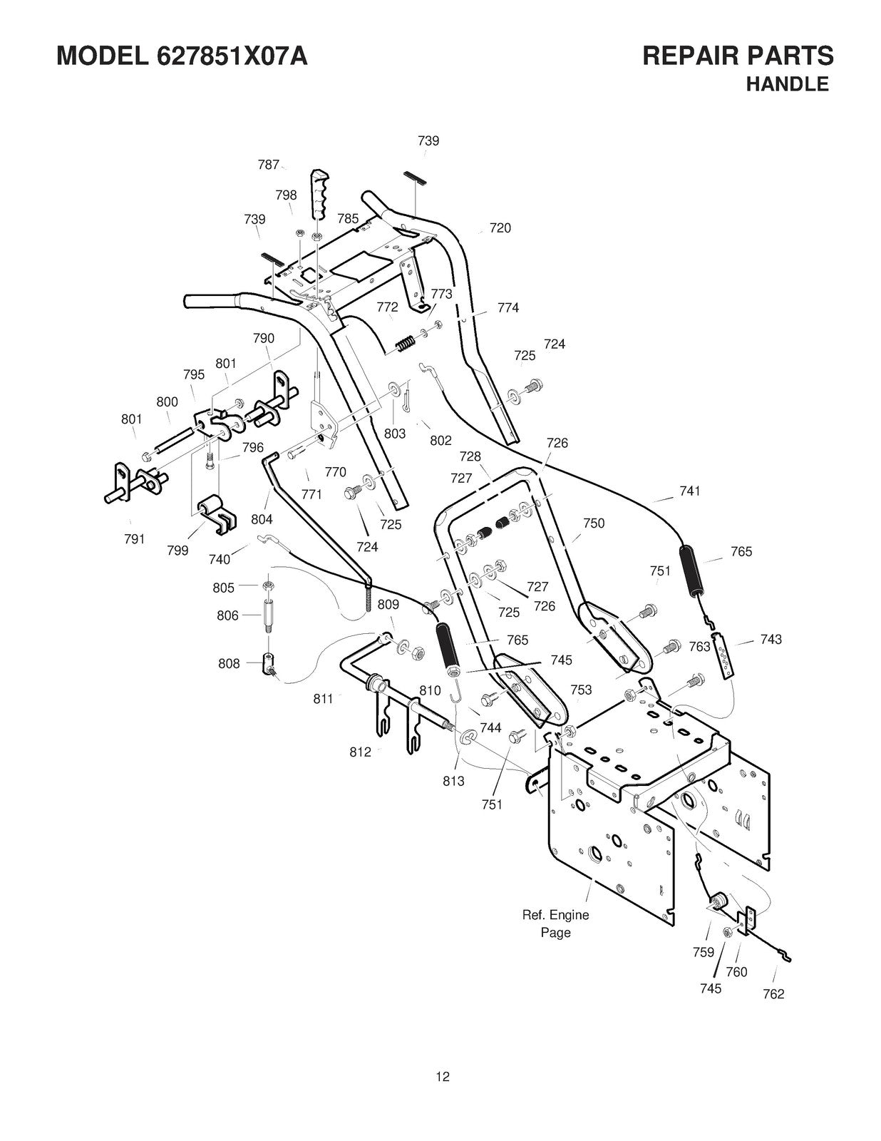 SWISHER 627851X07A Snow Thrower Repair Parts Manual - WIRE BOUND - TOUGH COVERS