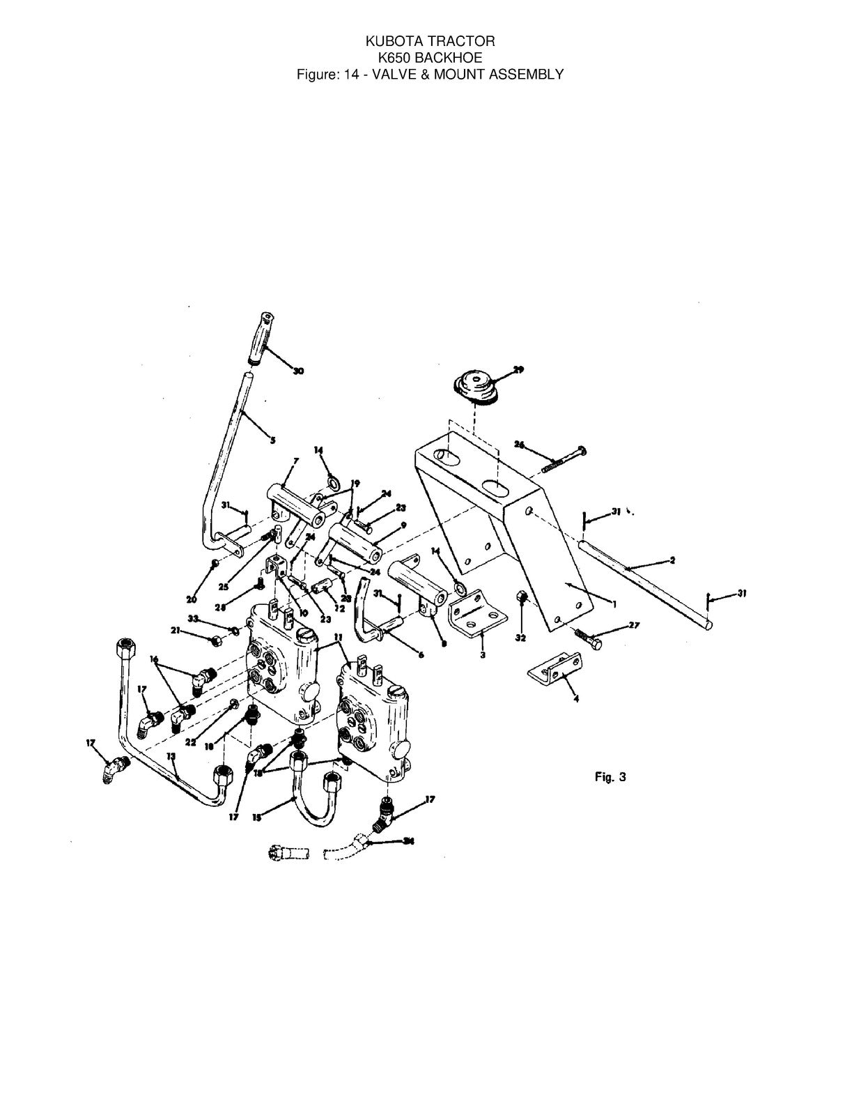 KUBOTA K650 Backhoe Assembly And Maintenance Manual - WIRE BOUND - TOUGH COVERS