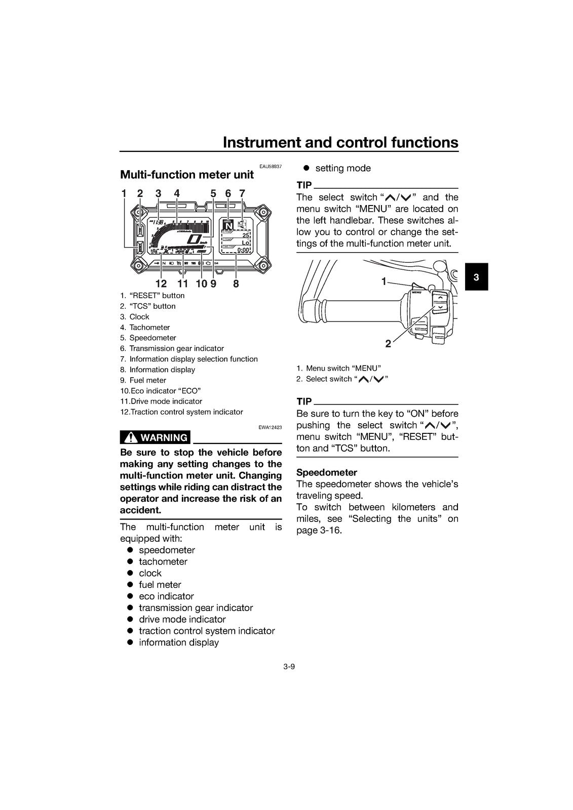 YAMAHA XT1200Z Super Tenere ABS Owners Manual 2019 - WIRE BOUND - TOUGH COVERS