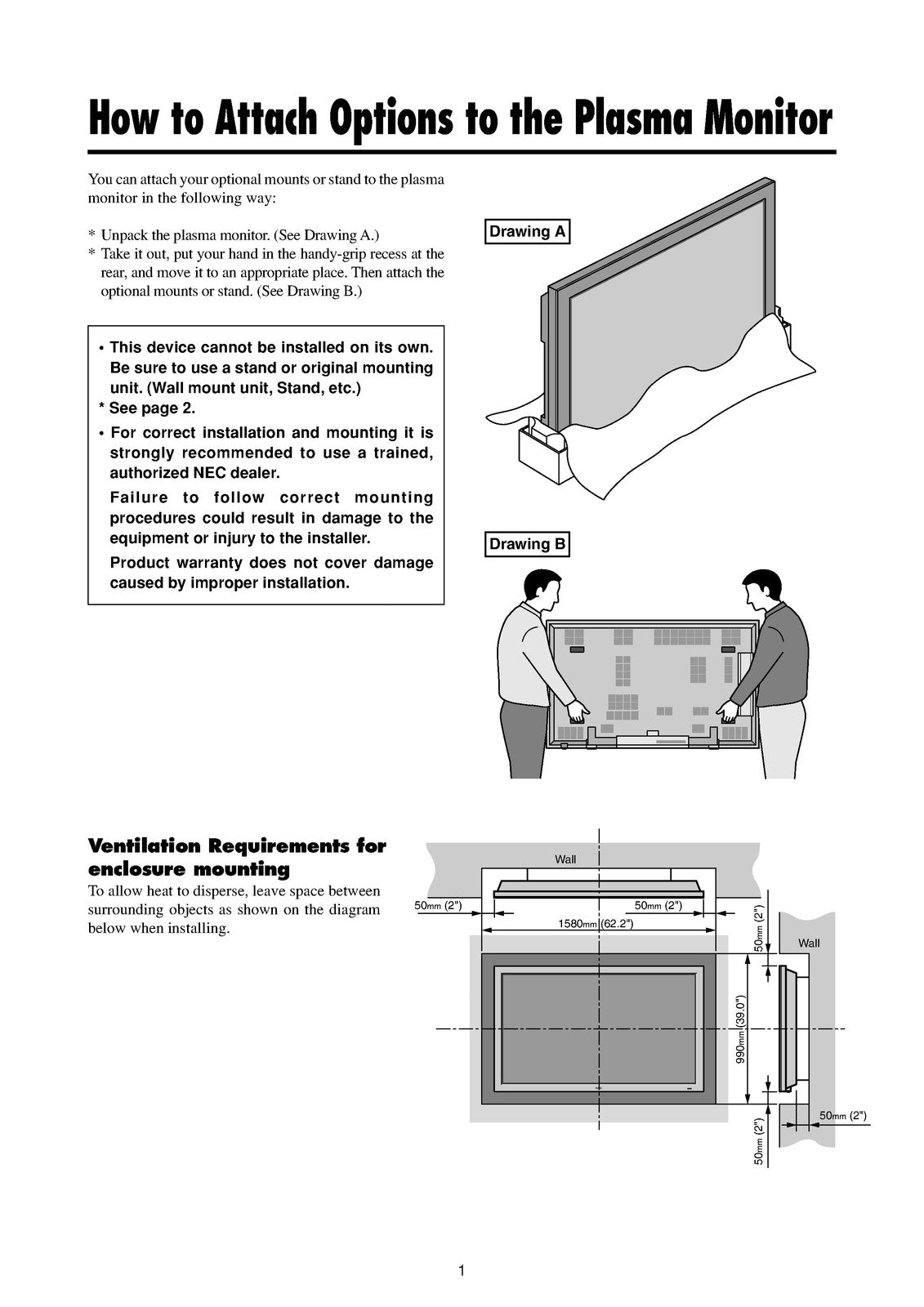 MARANTZ PD6120D Plasma Monitor Service Manual 2001 - BOUND - COVERS - FOLDOUTS