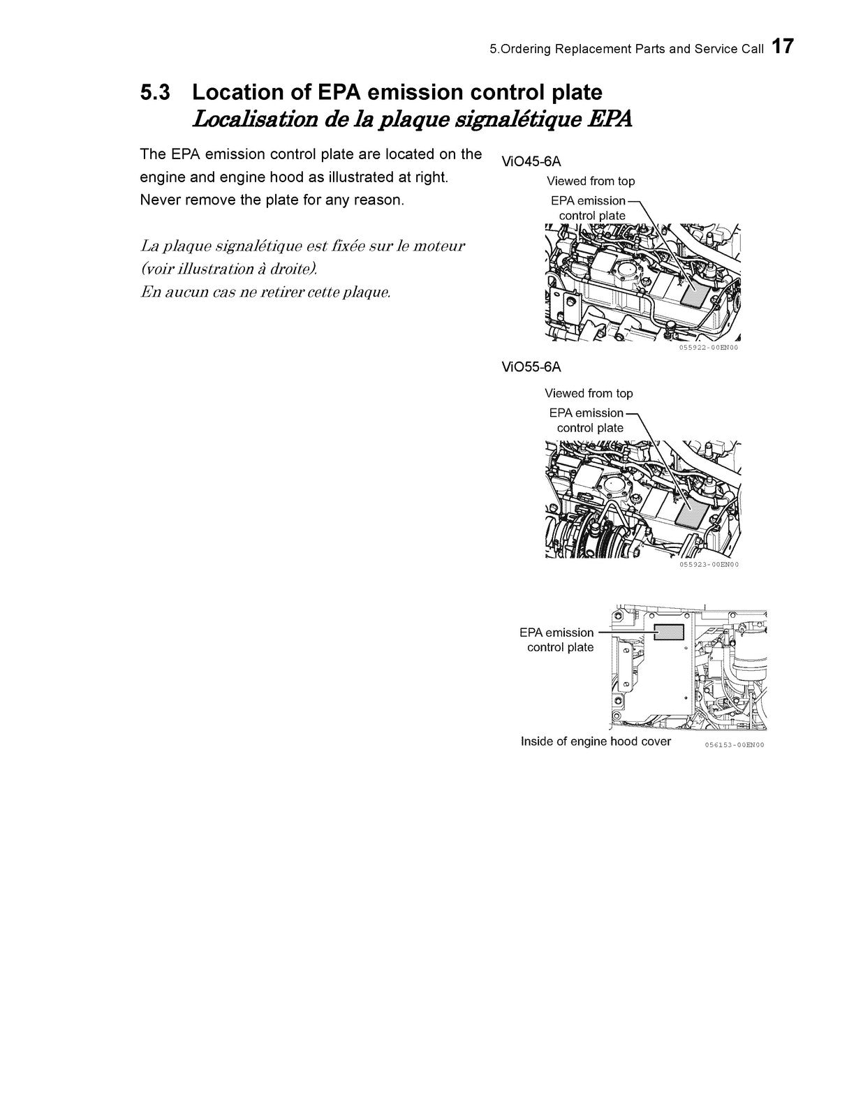 YANMAR ViO45-6A ViO55-6A Excavator Operation  Maintenance Manual - WIRE BOUND