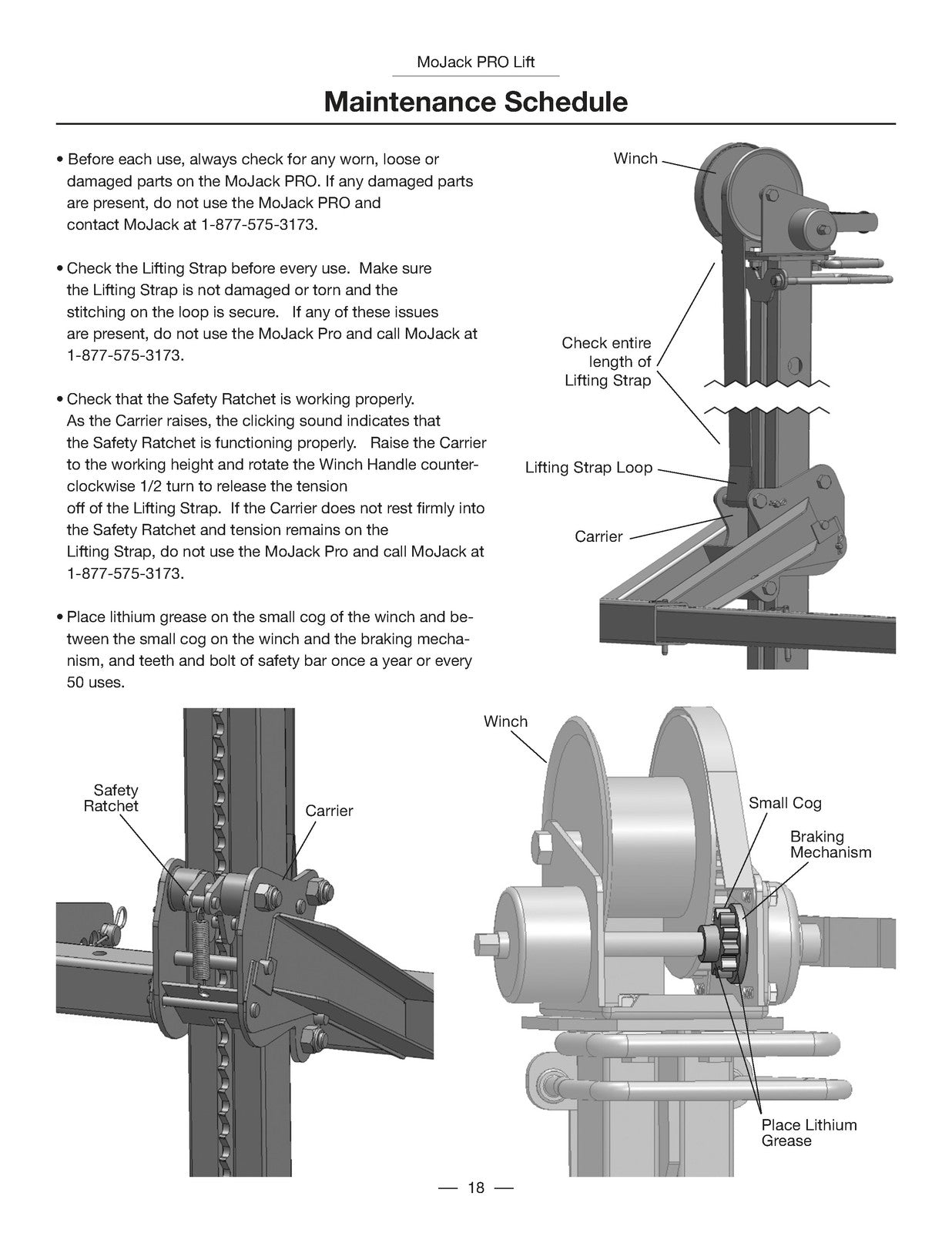 MOJACK PRO Mower Lift Instruction Manual - STEEL WIRE BOUND - PROTECTIVE COVERS
