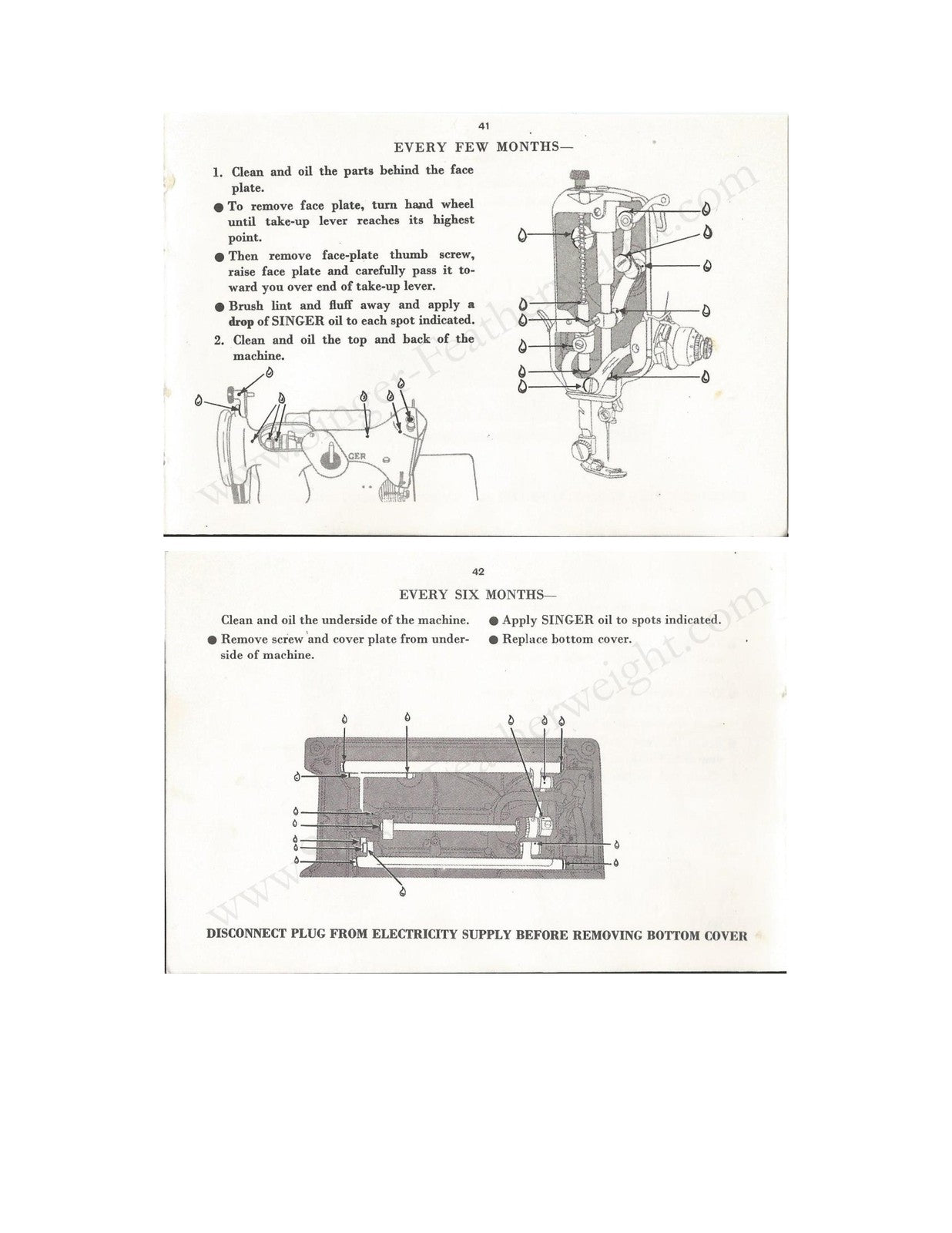 SINGER Featherweight 221 Sewing Machine Instruction Manual 1967 - WIRE BOUND