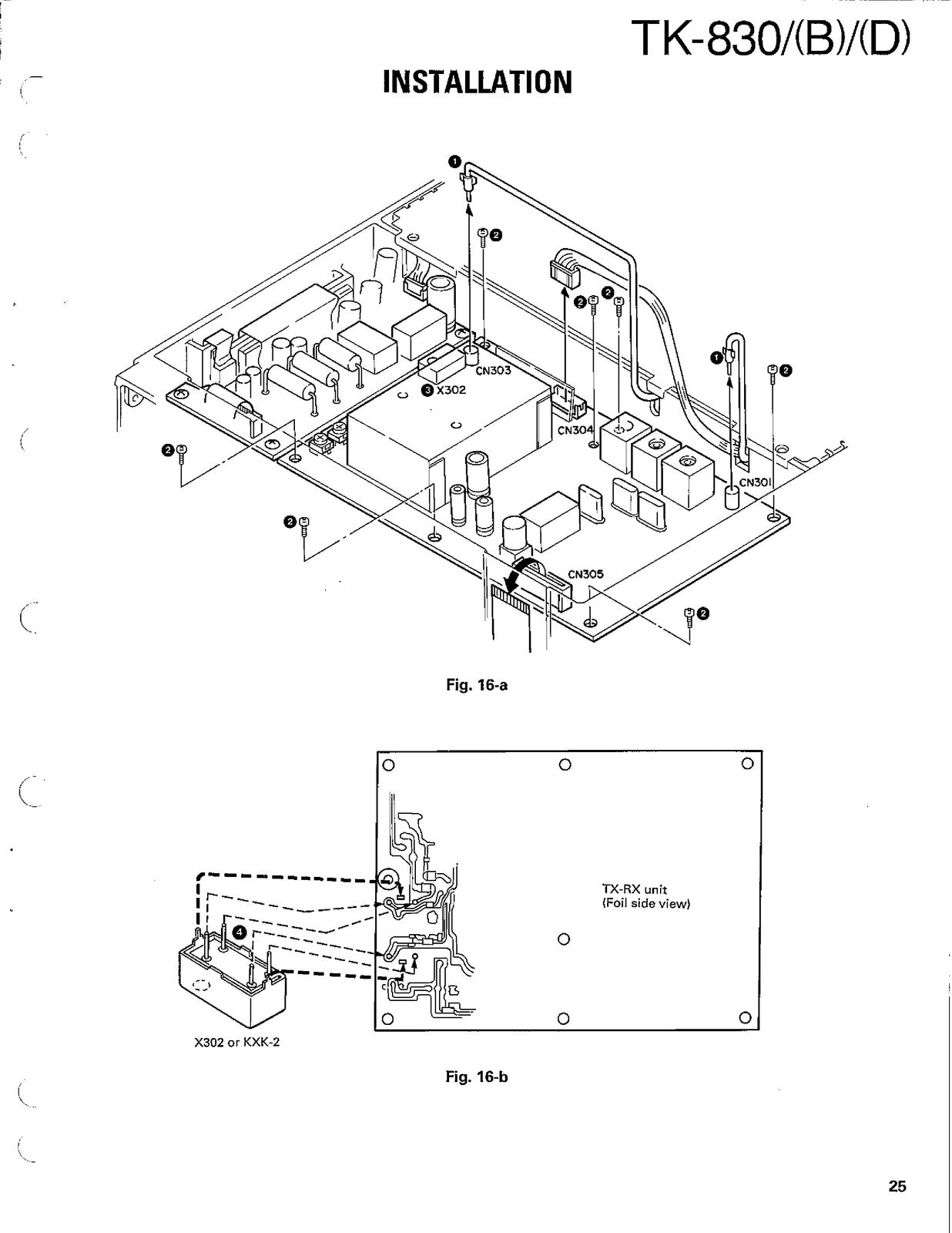 KENWOOD TK-830 UHF FM Transceiver Service Manual - BOUND - COVERS - XL FOLDOUTS