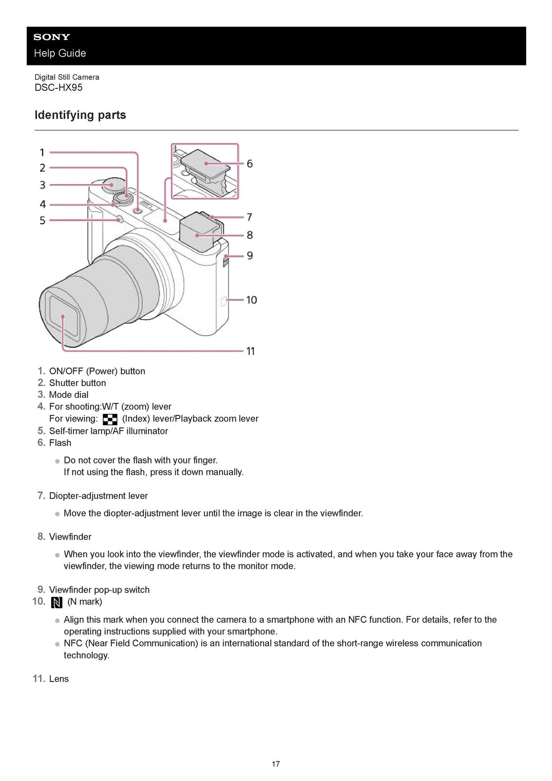 SONY DSC-HX95 Digital Still Camera Help Guide 2018 - WIRE BOUND - TOUGH COVERS