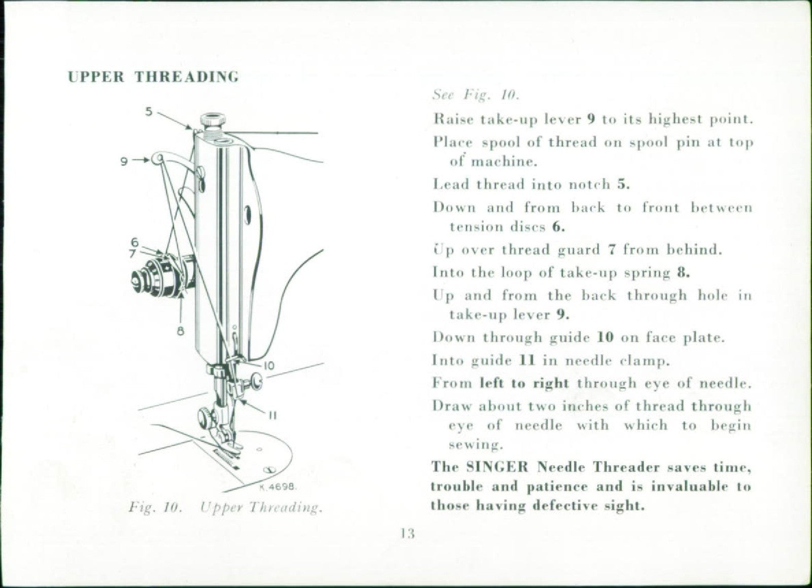 SINGER 15K110 15K111 15K112 Sewing Machine Instructions Manual - WIRE BOUND