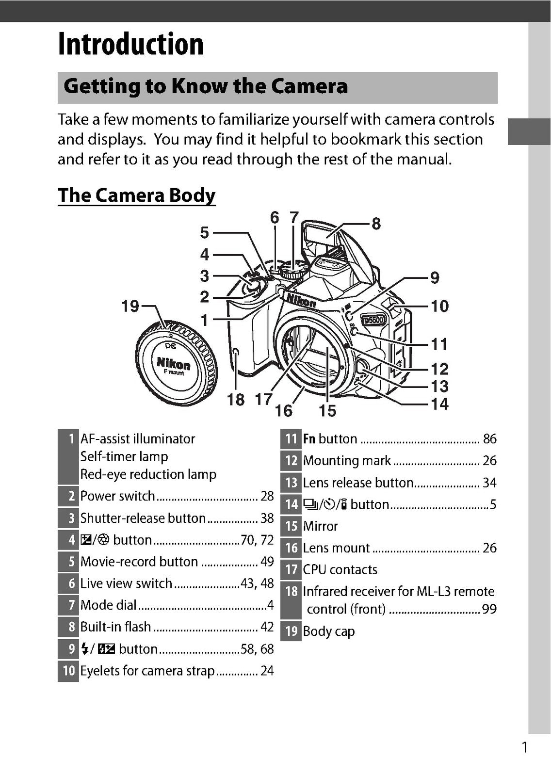 NIKON D5500 Camera Users Manual - STEEL WIRE BOUND - PROTECTIVE COVERS