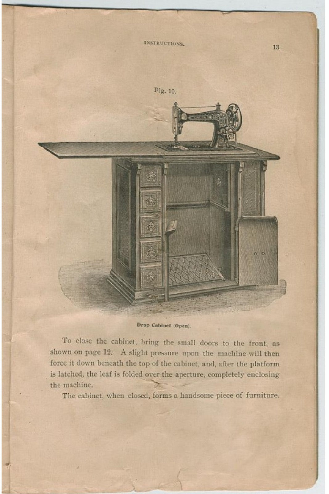 SINGER Model 27 Vibrating Shuttle Sewing Machine Instructions Manual - BOUND