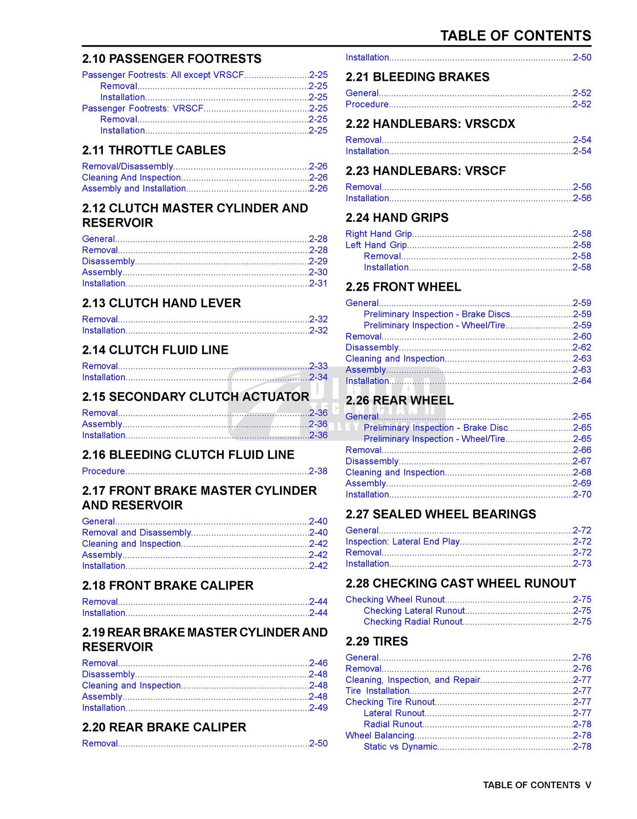 HARLEY-DAVIDSON VRSC V-Rod Models Service Manual 2013 - WIRE BOUND - COVERS
