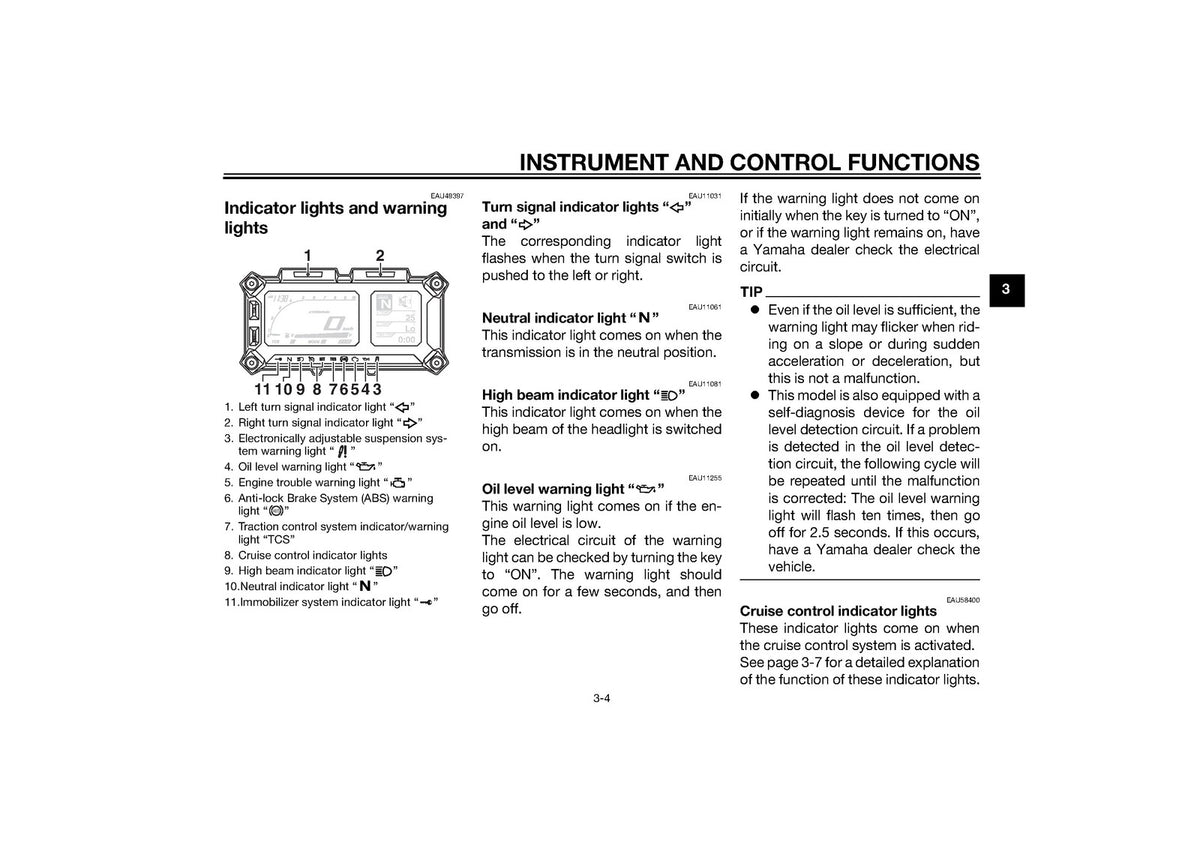 YAMAHA XT1200ZE Owners Manual 2015 - STEEL WIRE BOUND - PROTECTIVE COVERS