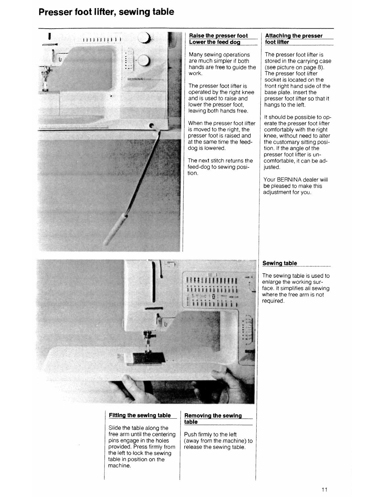 BERNINA Model 1090 Sewing Machine User Manual - STEEL WIRE BOUND - TOUGH COVERS