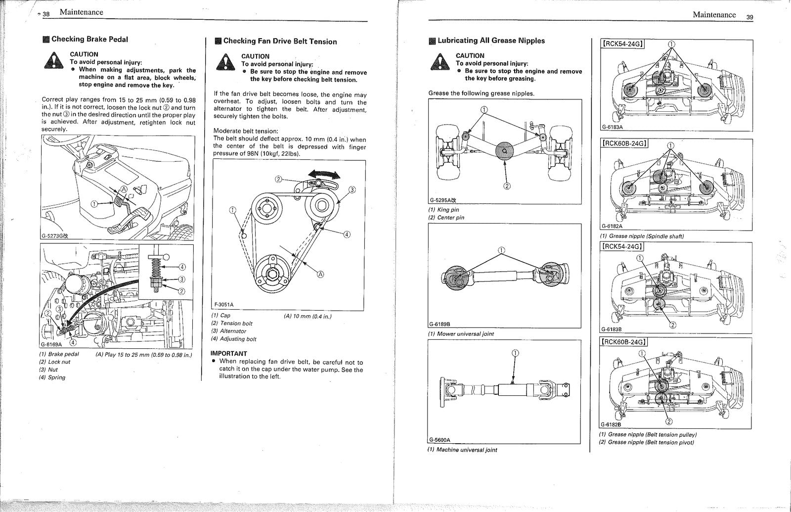 KUBOTA G2160 G2460G Garden Tractor Operators Manual - WIRE BOUND - TOUGH COVERS