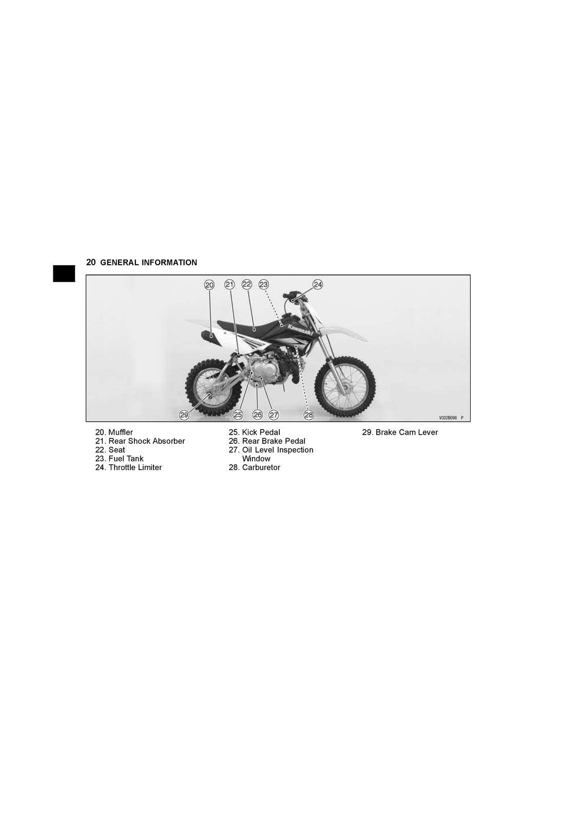 KAWASAKI KLX110L Owners Manual 2016 - STEEL WIRE BOUND - PROTECTIVE COVERS