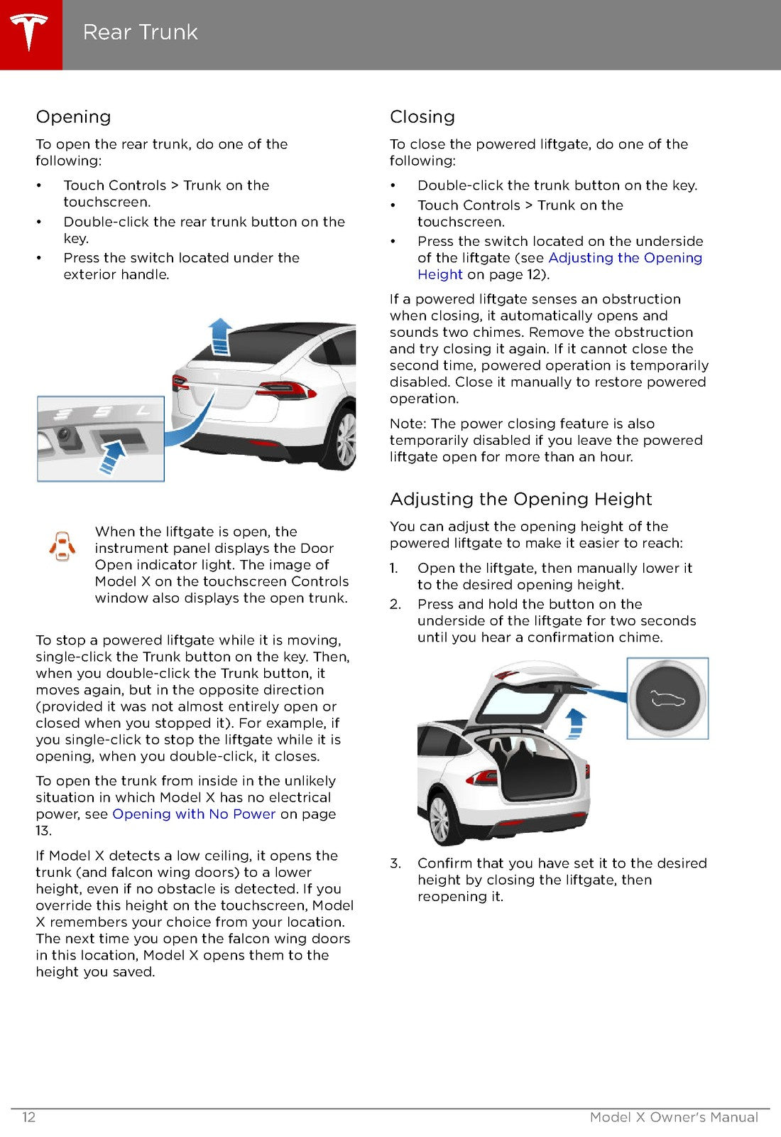 TESLA Model X Owners Manual 2017 - STEEL WIRE BOUND - PROTECTIVE COVERS