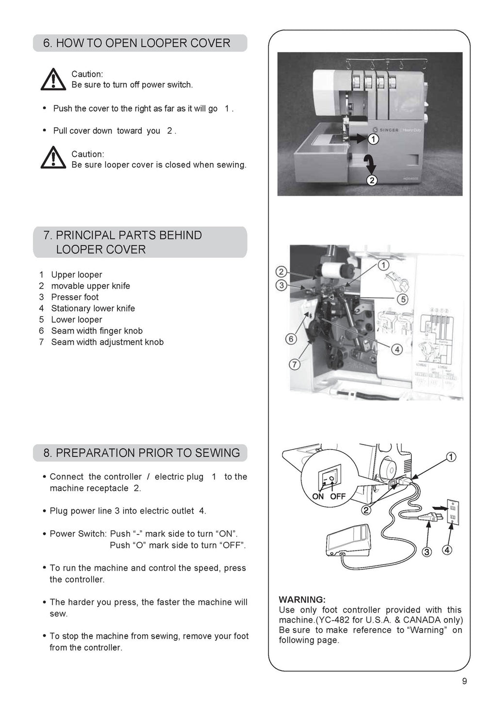 SINGER Heavy Duty Serger HD0400S Instruction Manual - WIRE BOUND - TOUGH COVERS
