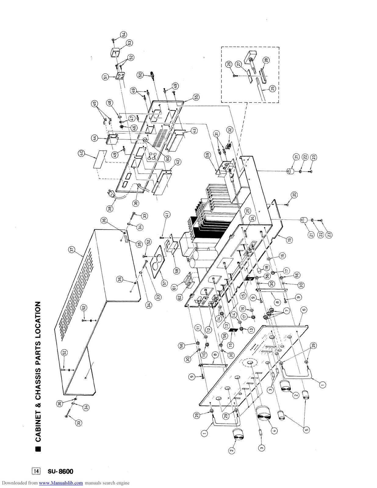 TECHNICS SU-8600 Stereo Integrated Amplifier Service Manual - WIRE BOUND