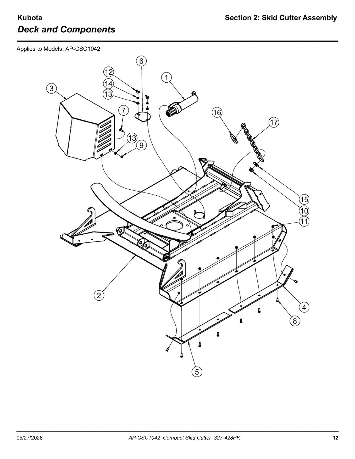 LAND PRIDE CSC10 Series Compact Skid Cutter Parts Manual 2026 - WIRE BOUND
