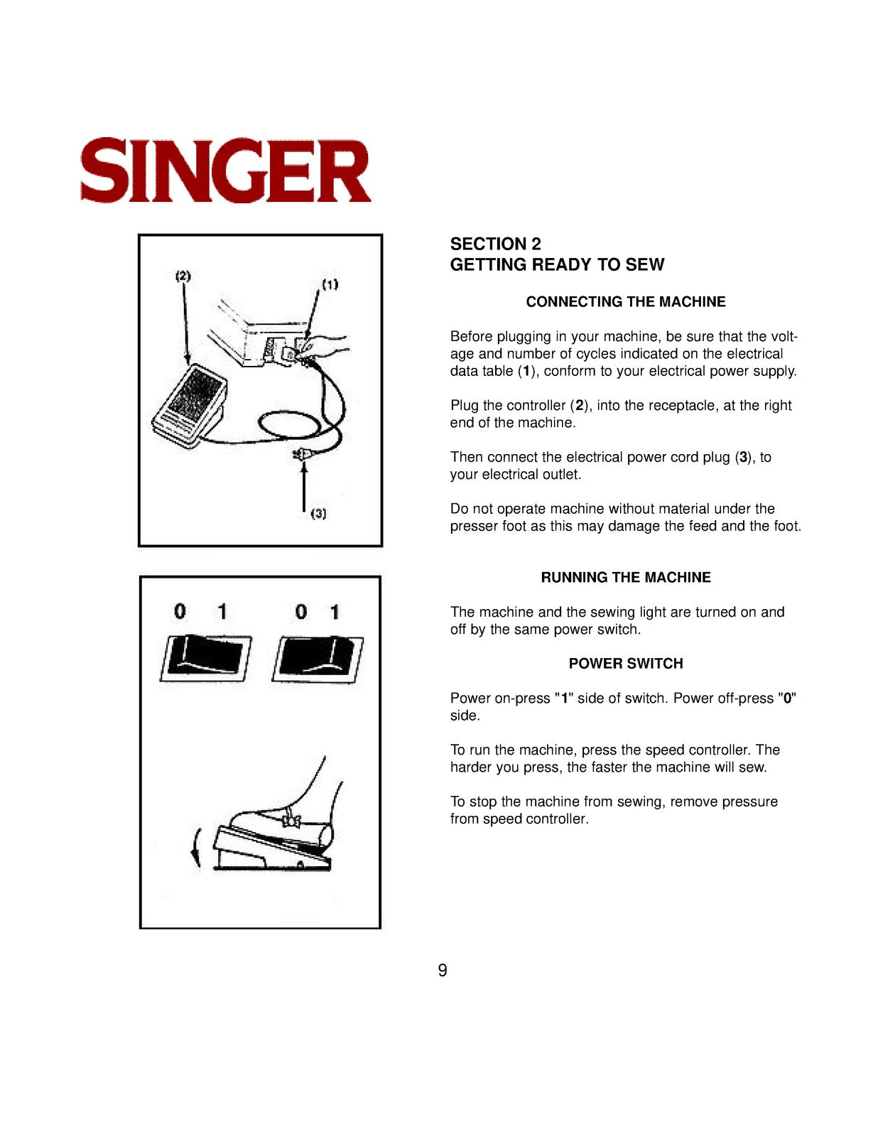 SINGER 9005 9008 9010 9015 9018 9020 9022 9026 9027 User Manual - WIRE BOUND