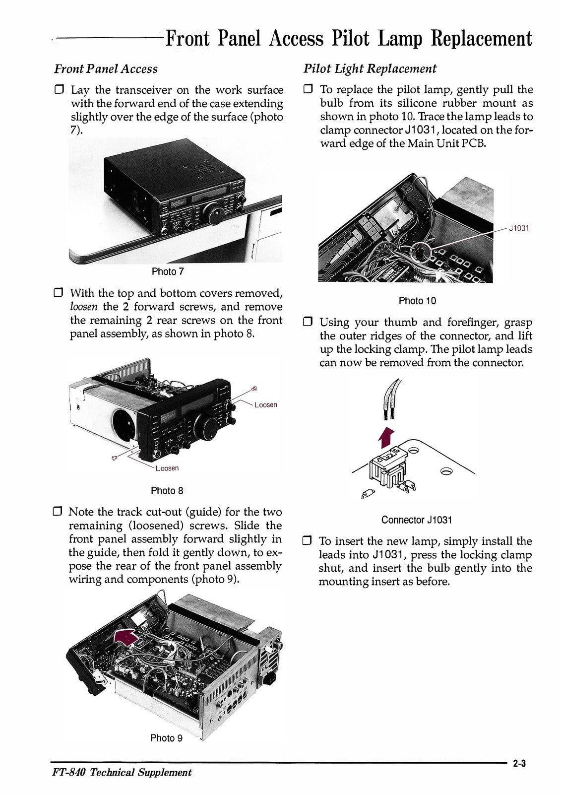 YAESU FT-840 HF Transceiver Service Manual - BOUND - COVERS - XL FOLDOUT PAGES