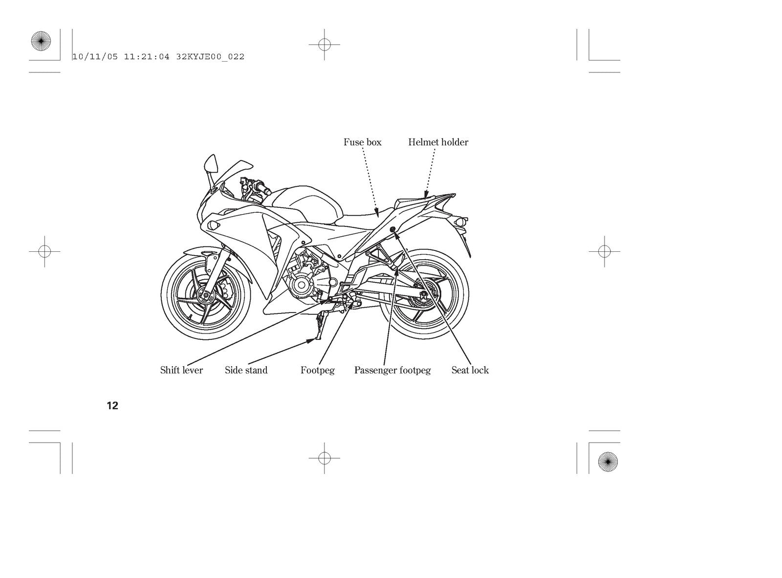 HONDA CBR250R CBR250RA Motorcycle Owners Manual 2010 - WIRE BOUND - TOUGH COVERS
