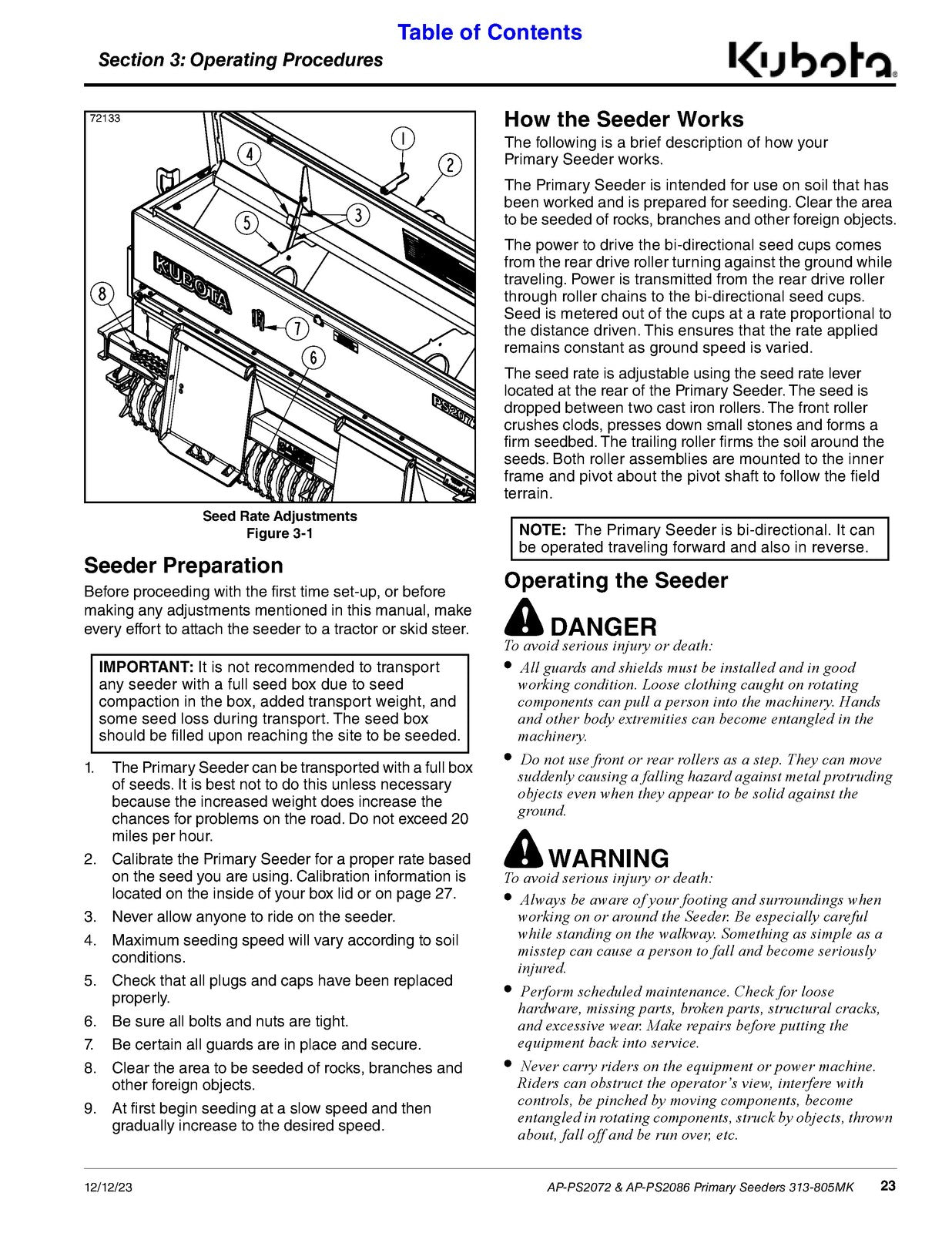 LAND PRIDE PS20 Series Primary Seeders Operators Manual - WIRE BOUND - COVERS
