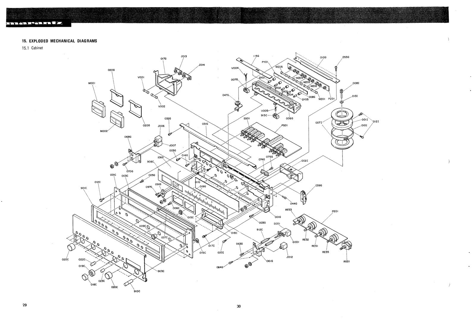 MARANTZ 2252B Stereophonic Receiver Service Manual - WIRE BOUND - TOUGH COVERS