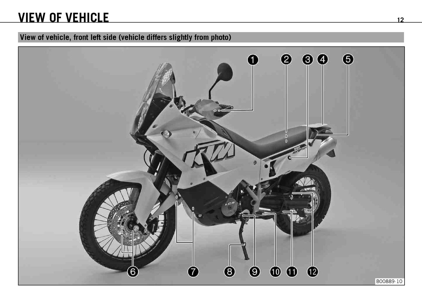 KTM 990 Adventure 990 Adventure R Owners Manual 2012 - WIRE BOUND - TOUGH COVERS