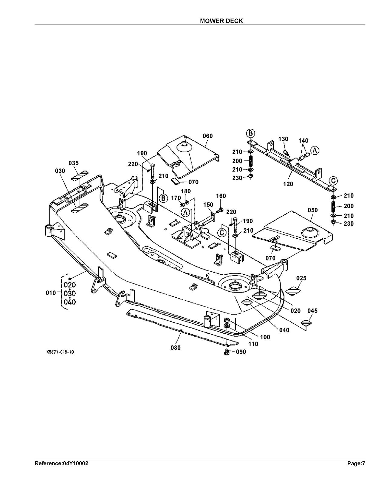 KUBOTA RCK60B-22BX 60in Mower Parts Manual - STEEL WIRE BOUND - TOUGH COVERS