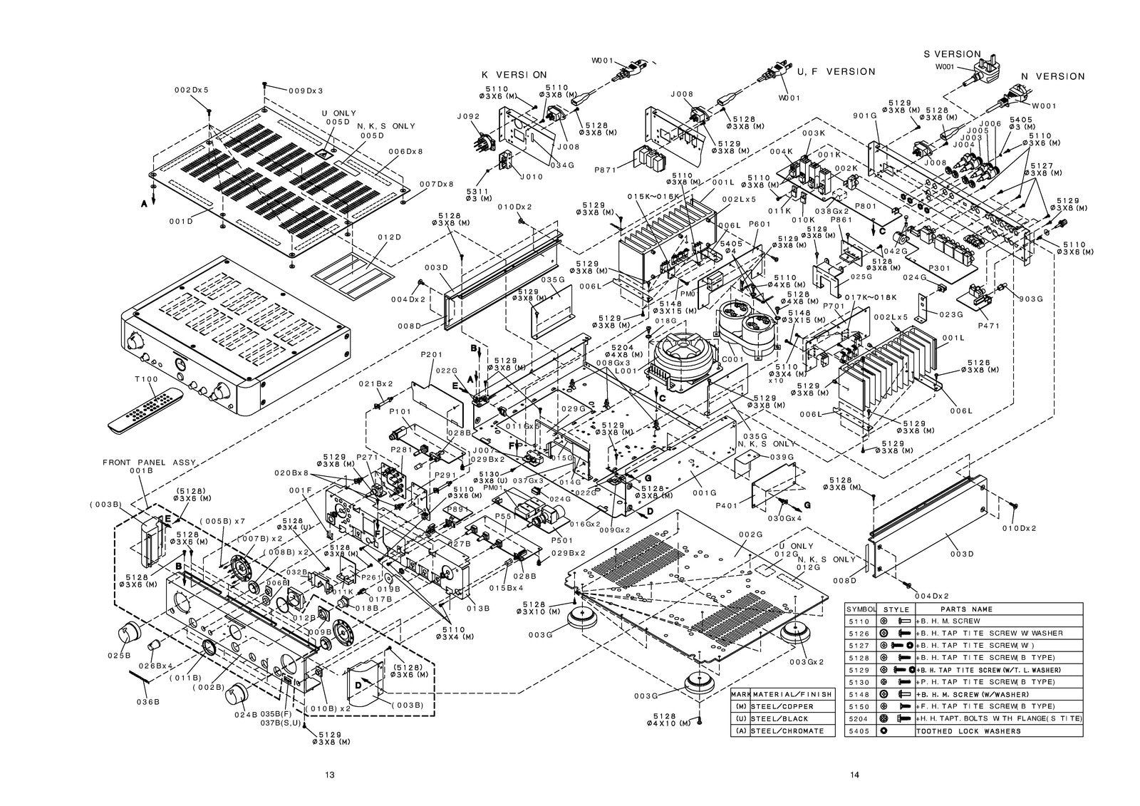 MARANTZ PM-17SA PM-17mkII Integrated Amplifier Service Manual 1999 - WIRE BOUND
