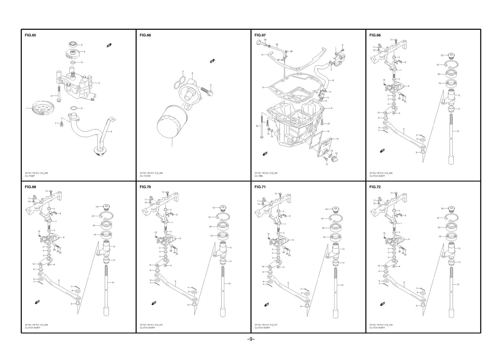 SUZUKI DF150 DF175 Outboard Parts Service & Operators Manual BUNDLE - WIRE BOUND