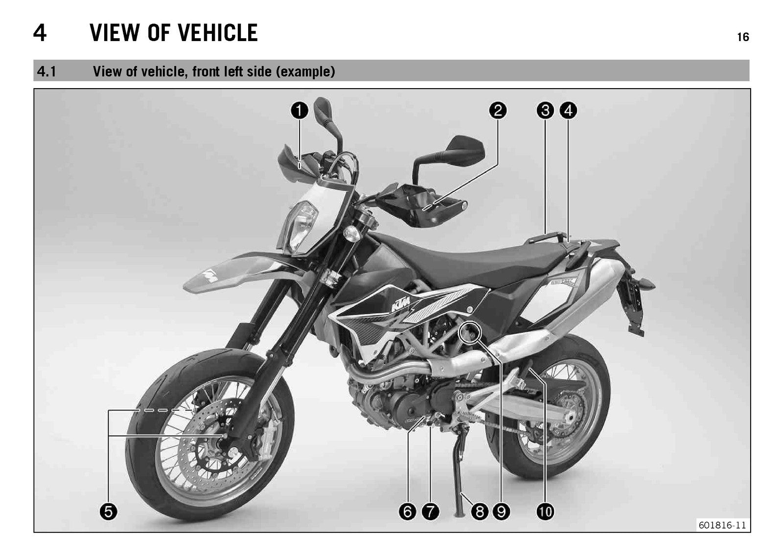 KTM 690 SMC R EU Owners Manual 2013 - STEEL WIRE BOUND - PROTECTIVE COVERS